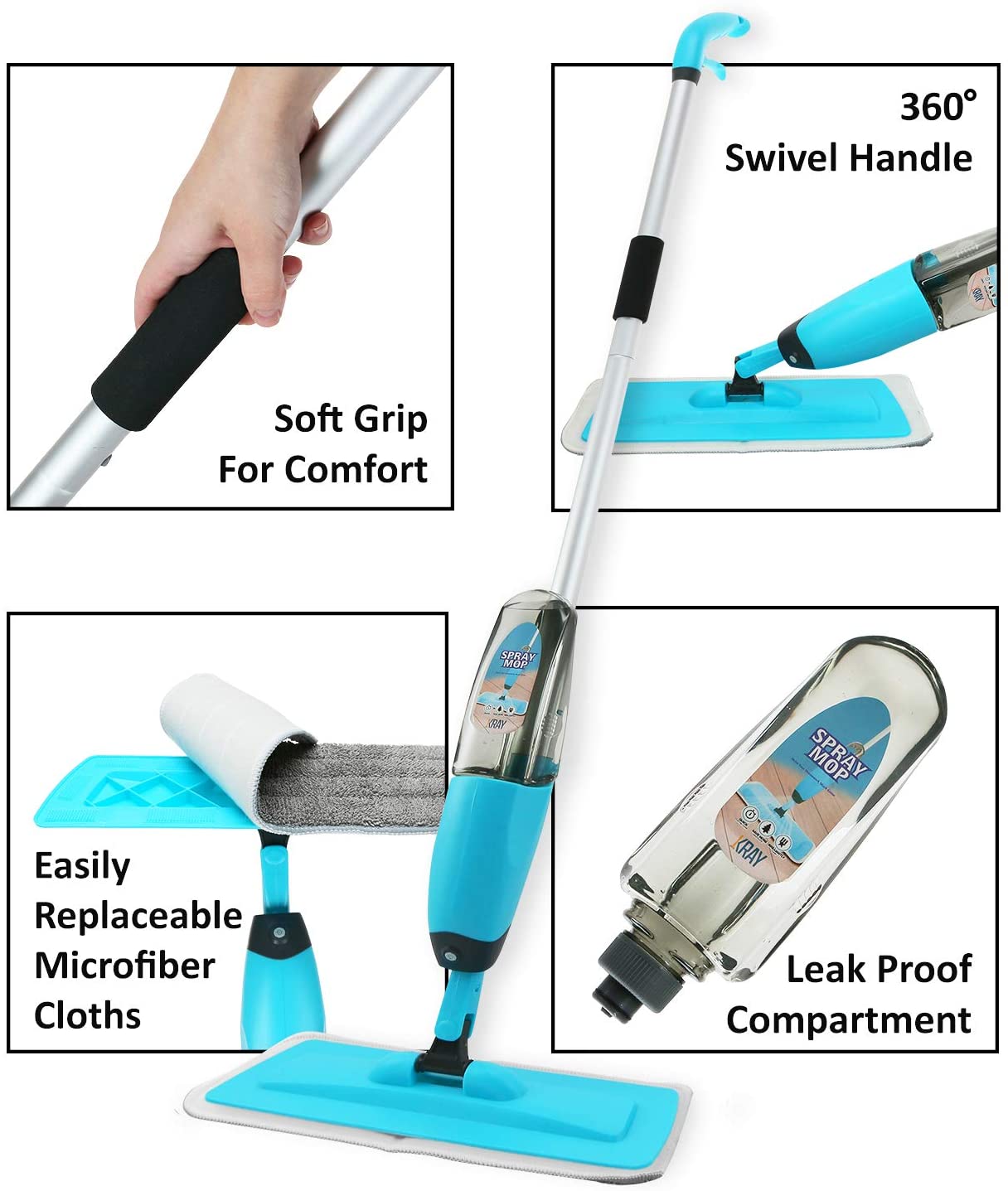 Magic Spray Mop with Extendable Handle | Microfiber Mop For Floor